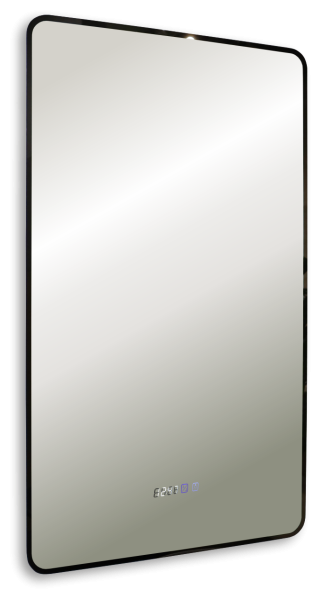 Зеркало AZARIO INCANTO-3 600х1000 часы, подогрев, подсветка с диммером, сенсорный выключатель (LED-00002537)
